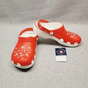 Crocs Classic Womens 9 Mens 7 Boston Red Sox MLB Clogs Sandals Slip On Shoes